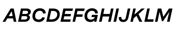 Lens Grotesk Semi Bold Italic Font UPPERCASE