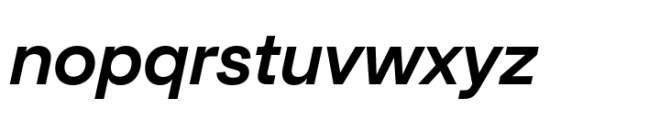 Lens Grotesk Semi Bold Italic Font LOWERCASE