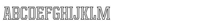Leophard Outline Font UPPERCASE