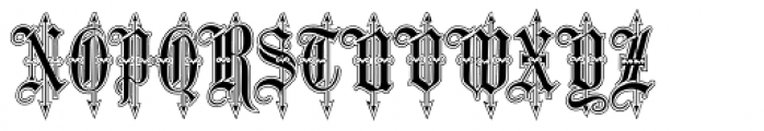 Leothric Lined Medium Font UPPERCASE