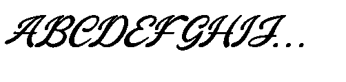 Lerafina Rumored Italic Font UPPERCASE