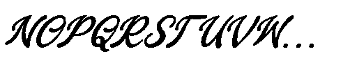 Lerafina Rumored Italic Font UPPERCASE