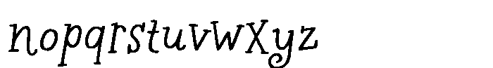Les Memoires Regular Font LOWERCASE