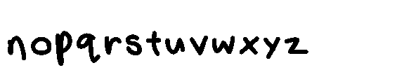 Leslie Crayon Bold Font LOWERCASE