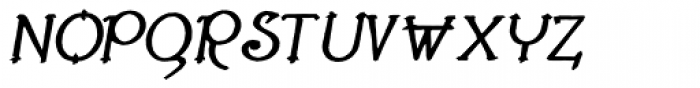 Lestatic Carved Oblique Font UPPERCASE