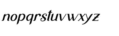 Leting Italic extra bold Font LOWERCASE