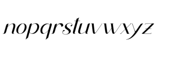 Leting Italic regular Font LOWERCASE