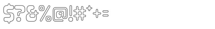 Letraflex Regular Outline Font OTHER CHARS