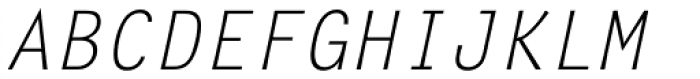 Letter Gothic L Italic Font UPPERCASE