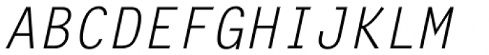 Letter Gothic MT Oblique Font UPPERCASE