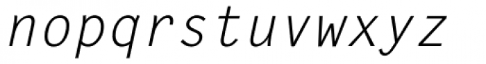 Letter Gothic MT Oblique Font LOWERCASE