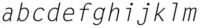 Letter Gothic Slanted Font LOWERCASE