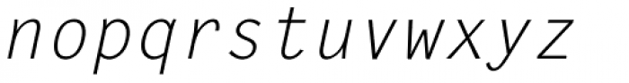 Letter Gothic Slanted Font LOWERCASE