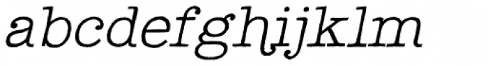 Lettera Light Italic Swash Font LOWERCASE