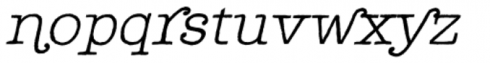 Lettera Light Italic Swash Font LOWERCASE