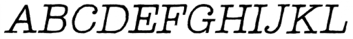 Lettera Light Italic Font UPPERCASE
