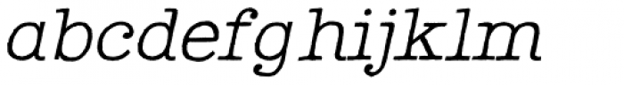Lettera Light Italic Font LOWERCASE