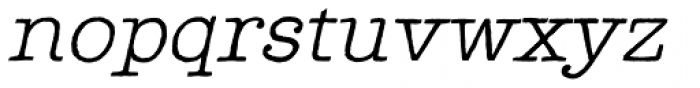Lettera Light Italic Font LOWERCASE