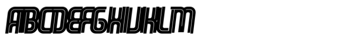 Leverkusen Inline Shrp III Oblq Font UPPERCASE