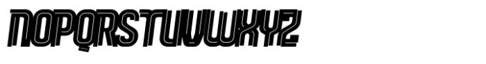 Leverkusen Inline Shrp III Oblq Font UPPERCASE