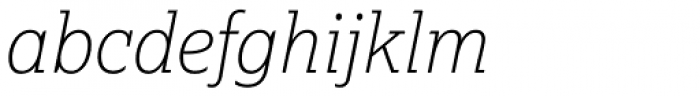 Lexia Thin Italic Font LOWERCASE