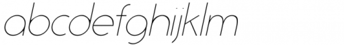 Lexio Thin Italic Font LOWERCASE