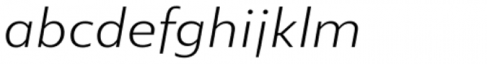 Lexis Alt Light Italic Font LOWERCASE