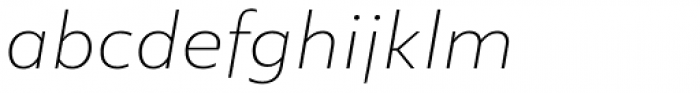 Lexis Alt Thin Italic Font LOWERCASE