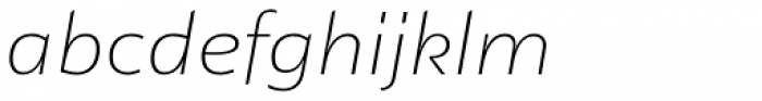 Lexis Thin Italic Font LOWERCASE