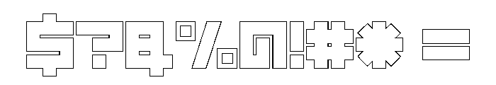 LEZEN Glow02 Font OTHER CHARS
