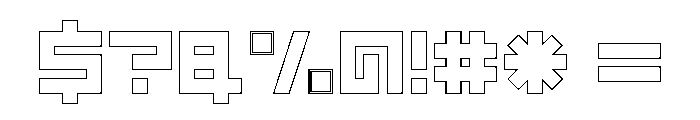 LEZEN Glow04 Font OTHER CHARS