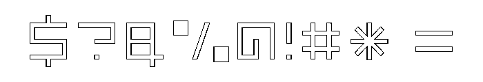 LEZEN Glow08 Font OTHER CHARS