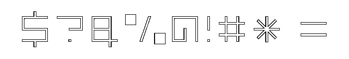 LEZEN Glow09 Font OTHER CHARS