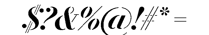 Le Jeune Deck Stencil Italic Font OTHER CHARS