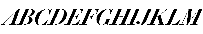 Le Jeune Deck Stencil Italic Font UPPERCASE