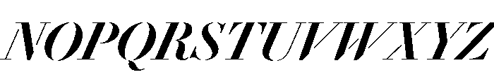 Le Jeune Deck Stencil Italic Font UPPERCASE