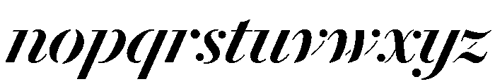 Le Jeune Deck Stencil Italic Font LOWERCASE
