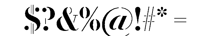 Le Jeune Deck Stencil Font OTHER CHARS