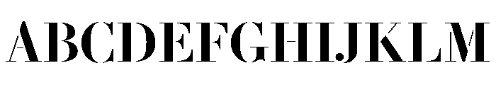 Le Jeune Deck Stencil Font UPPERCASE