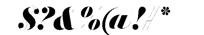 Le Jeune Hairline Black Italic Font OTHER CHARS