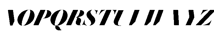 Le Jeune Hairline Black Italic Font UPPERCASE