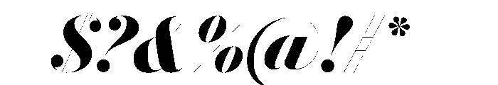 Le Jeune Hairline Bold Italic Font OTHER CHARS