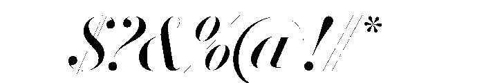 Le Jeune Hairline Regular Italic Font OTHER CHARS