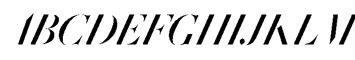 Le Jeune Hairline Regular Italic Font UPPERCASE