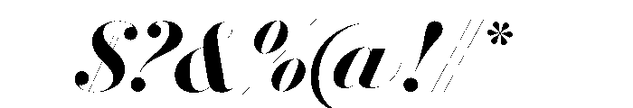 Le Jeune Hairline Semibold Italic Font OTHER CHARS