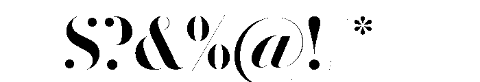 Le Jeune Hairline Stencil Font OTHER CHARS
