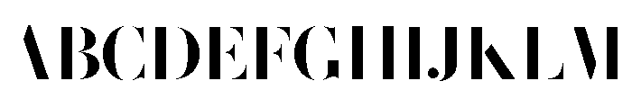 Le Jeune Hairline Stencil Font UPPERCASE