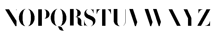 Le Jeune Hairline Stencil Font UPPERCASE