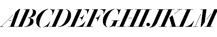 Le Jeune Poster Stencil Italic Font UPPERCASE