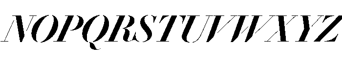 Le Jeune Poster Stencil Italic Font UPPERCASE